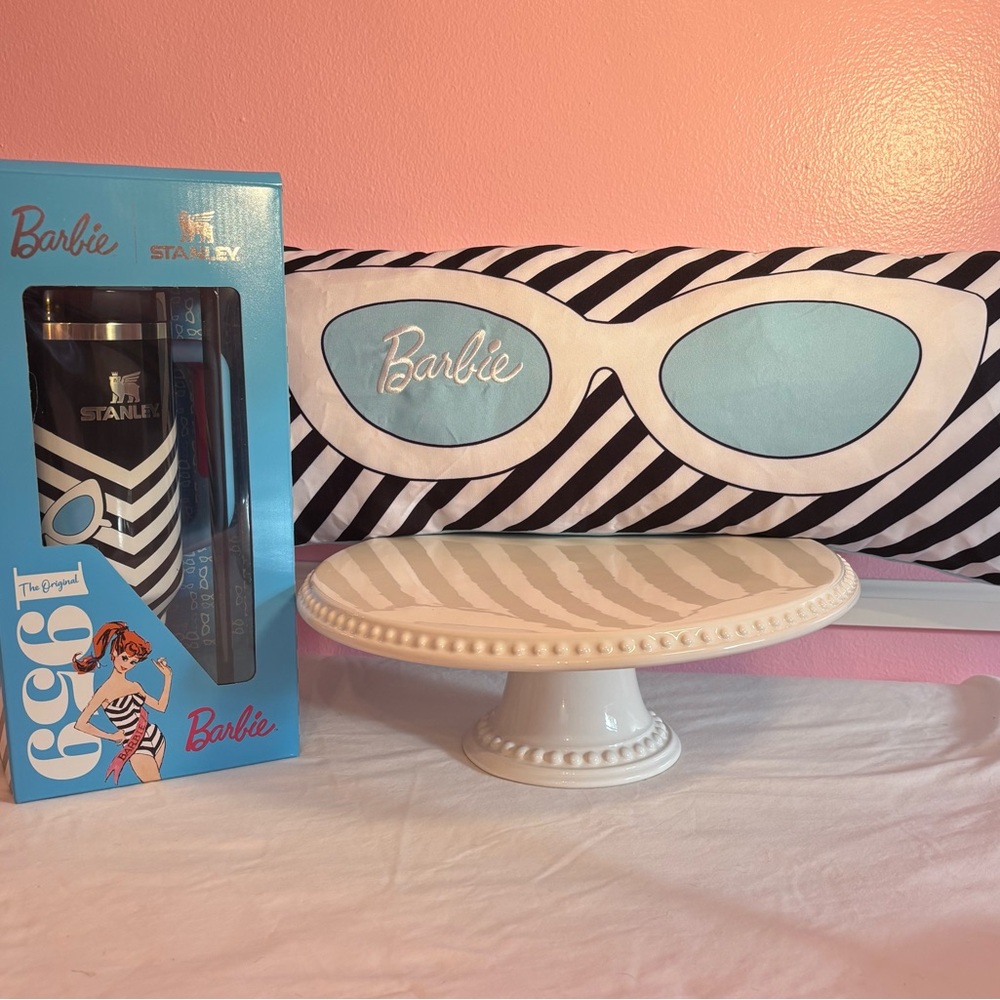 The Original 1959 Barbie Stanley 40 oz Quencher w/matching pillow. Brand new.